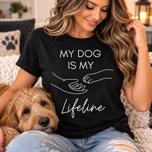 My Dog Is My Lifeline T-Shirt – Heartfelt Dog Lover Tee