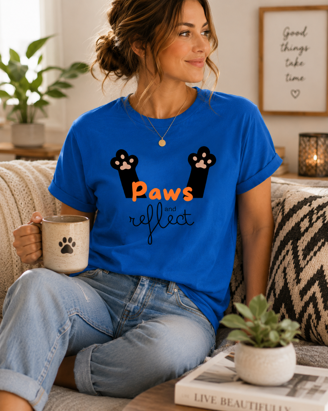 Paws and Reflect Cat Tshirt