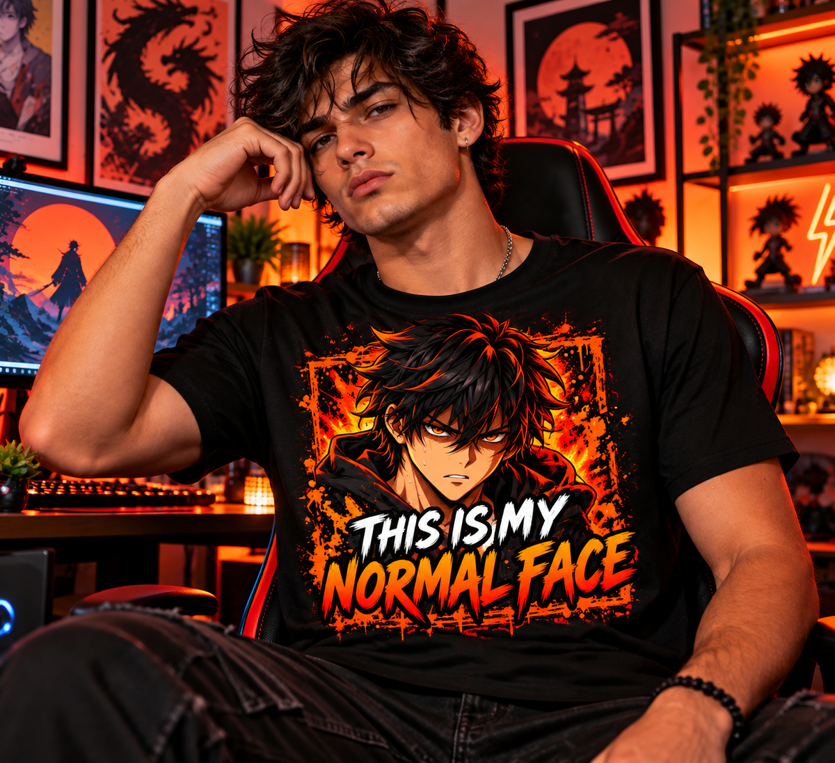 This Is My Normal Face Anime Graphic Tshirt