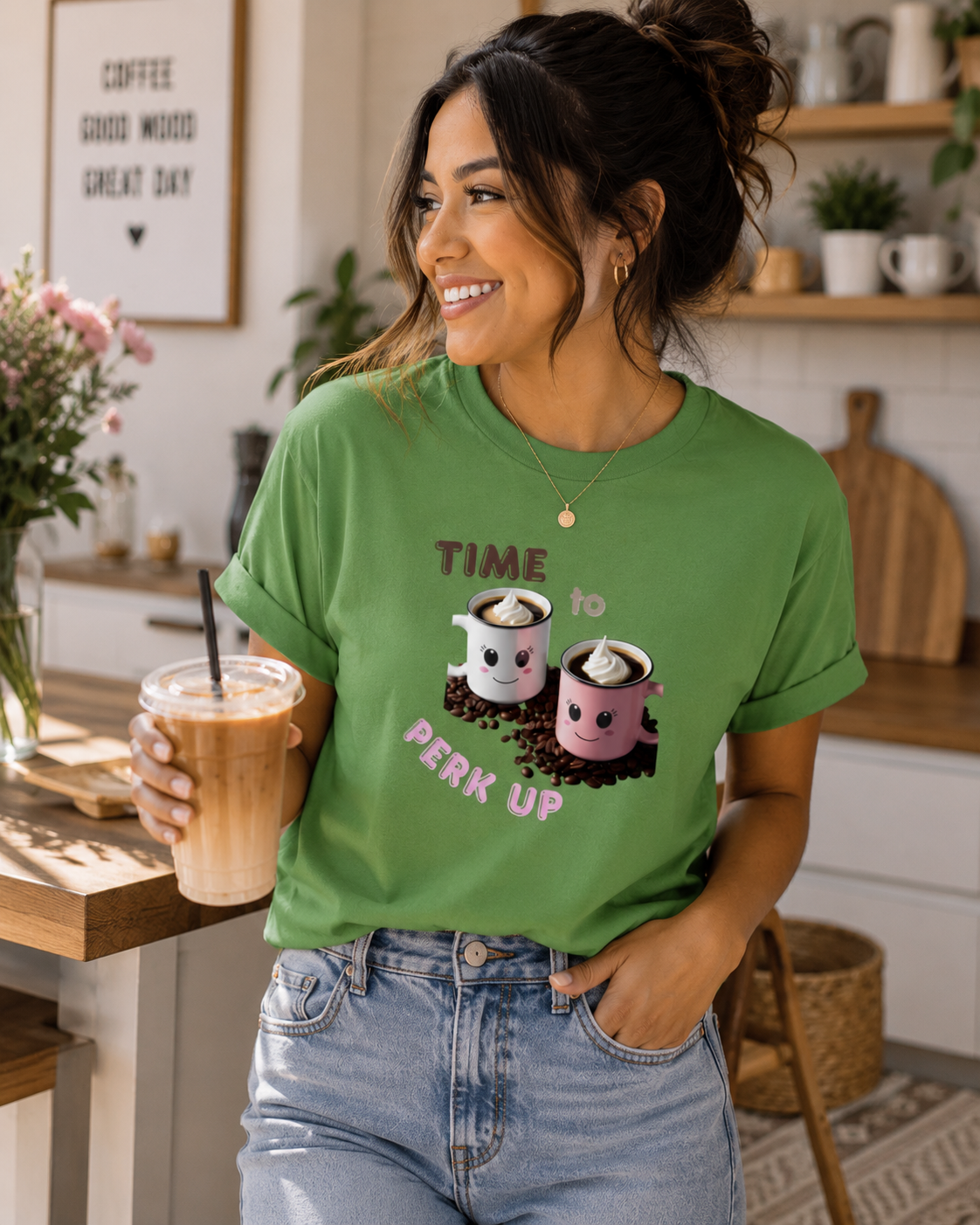 Time To Perk Up Coffee Tshirt