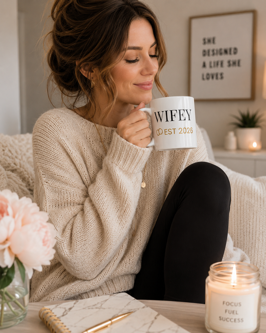 Wifey Ceramic Mug - EST 2026 | Perfect Gift for Newlyweds & Anniversaries